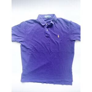 Men's Polo Ralph Lauren Purple Short Sleeve Polo Shirt Size Large